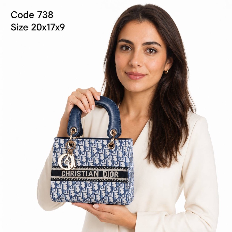 Lady D-Lite Mini Bag In Dior Oblique Embroidery