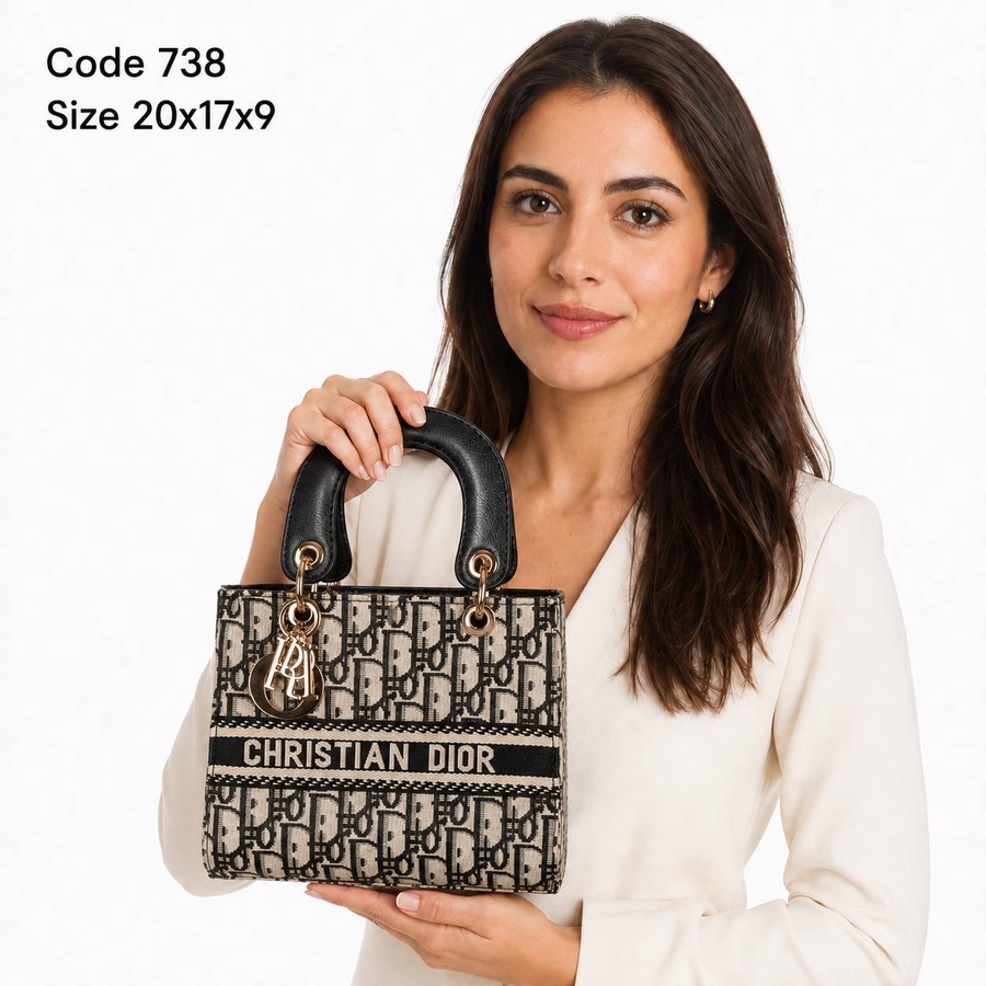 Lady D-Lite Mini Bag In Dior Oblique Embroidery