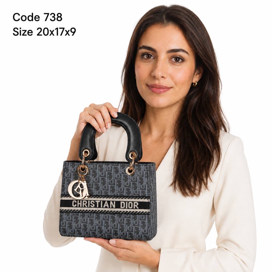 Lady D-Lite Mini Bag In Dior Oblique Embroidery