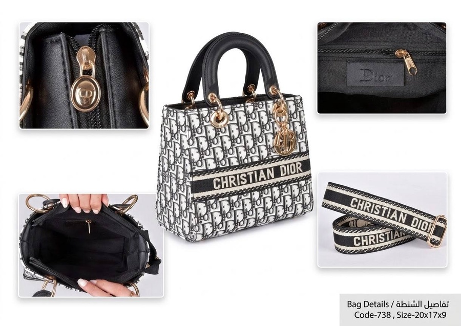 Lady D-Lite Mini Bag In Dior Oblique Embroidery