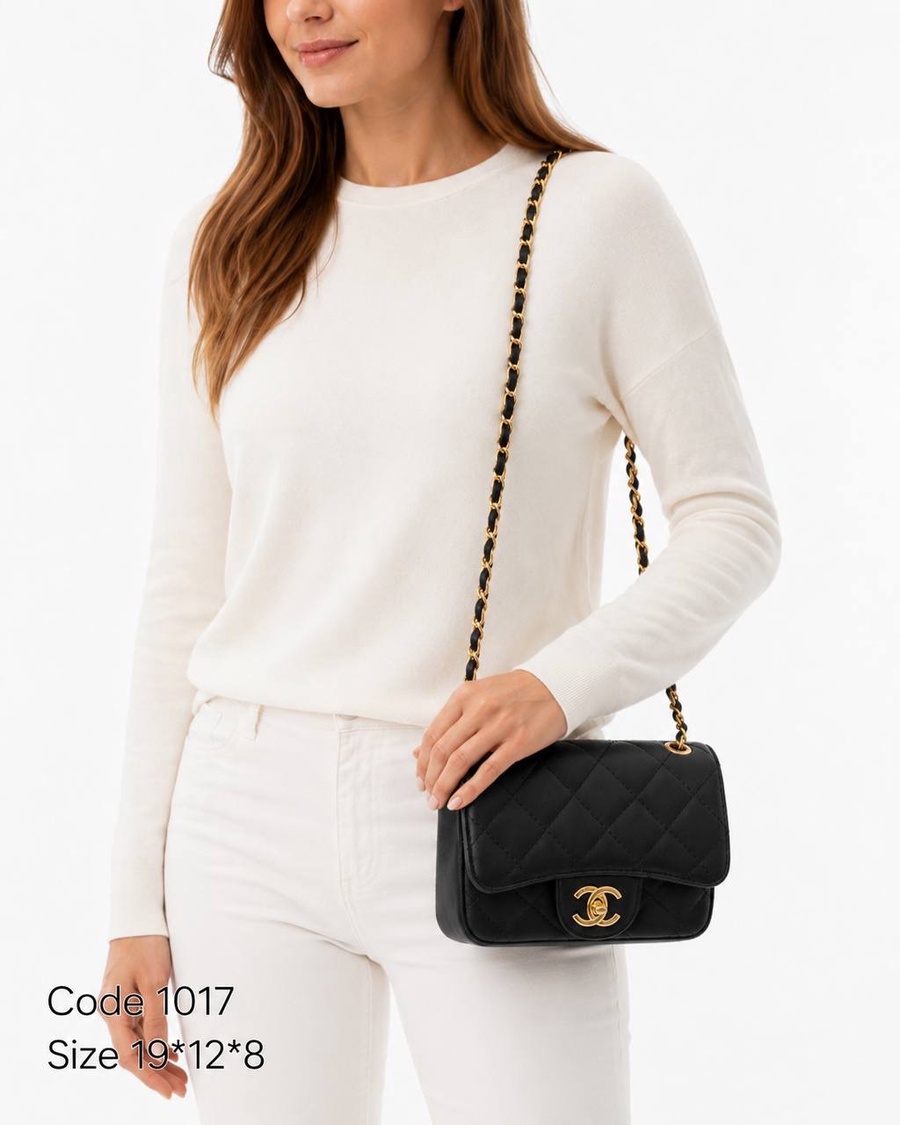 Chanel Classic Mini Flap Bag Quilted Leather With Braided Chain