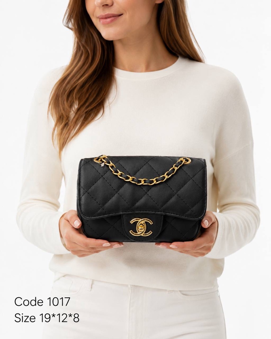 Chanel Classic Mini Flap Bag Quilted Leather With Braided Chain
