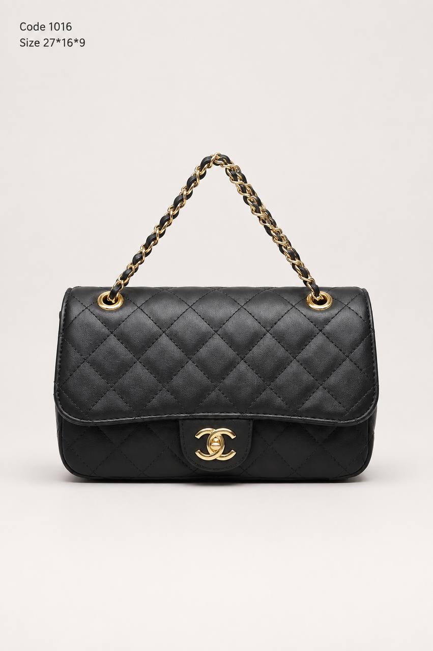 Chanel Classic Medium Double Flap Bag Quilted Leather With Braided Chain