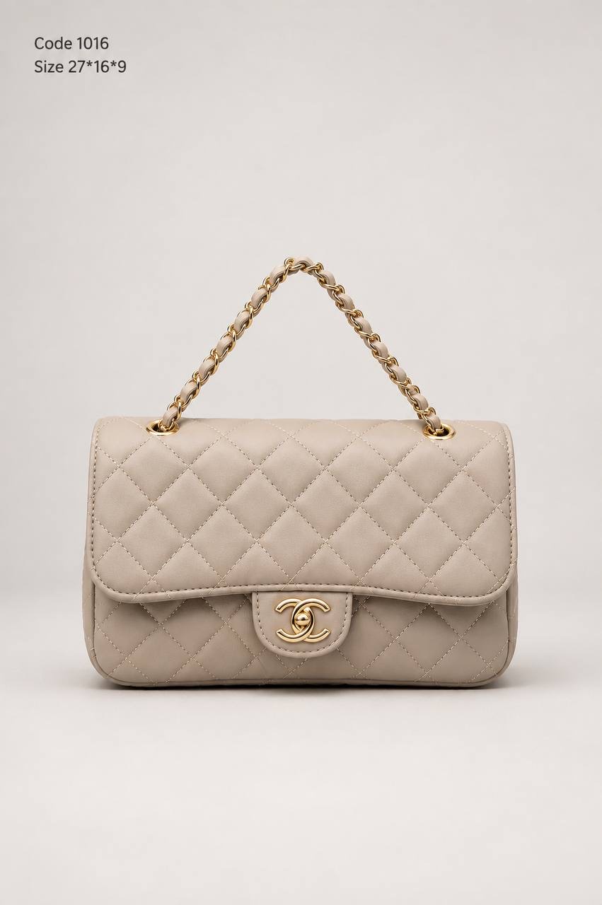 Chanel Classic Medium Double Flap Bag Quilted Leather With Braided Chain