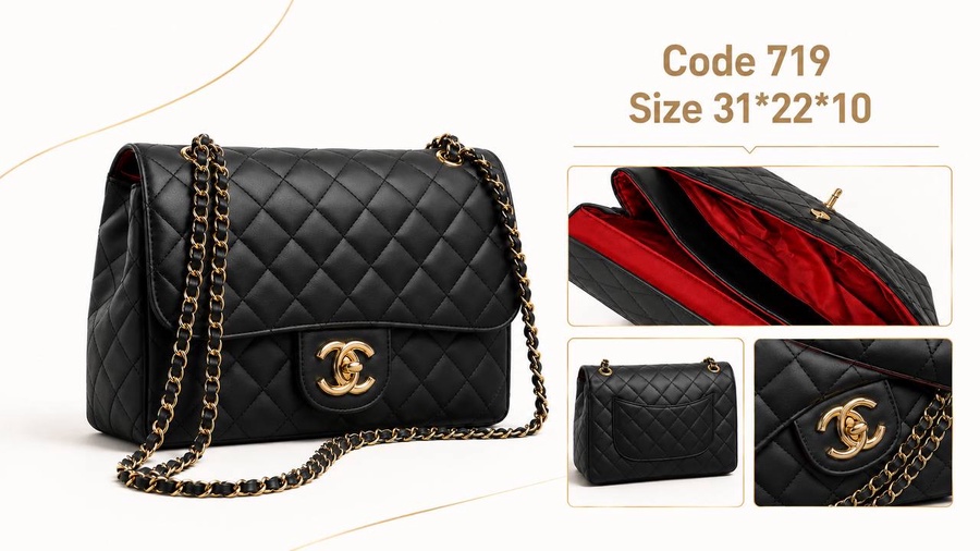 Chanel Classic Jumbo Double Flap Bag Quilted Leather With Braided Chain
