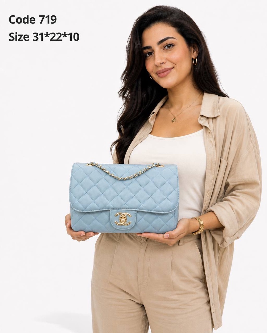 Chanel Classic Jumbo Double Flap Bag Quilted Leather With Braided Chain