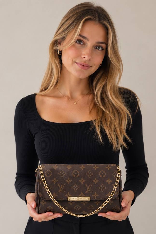Louis Vuitton Favorite MM Monogram & Damier Crossbody Clutch