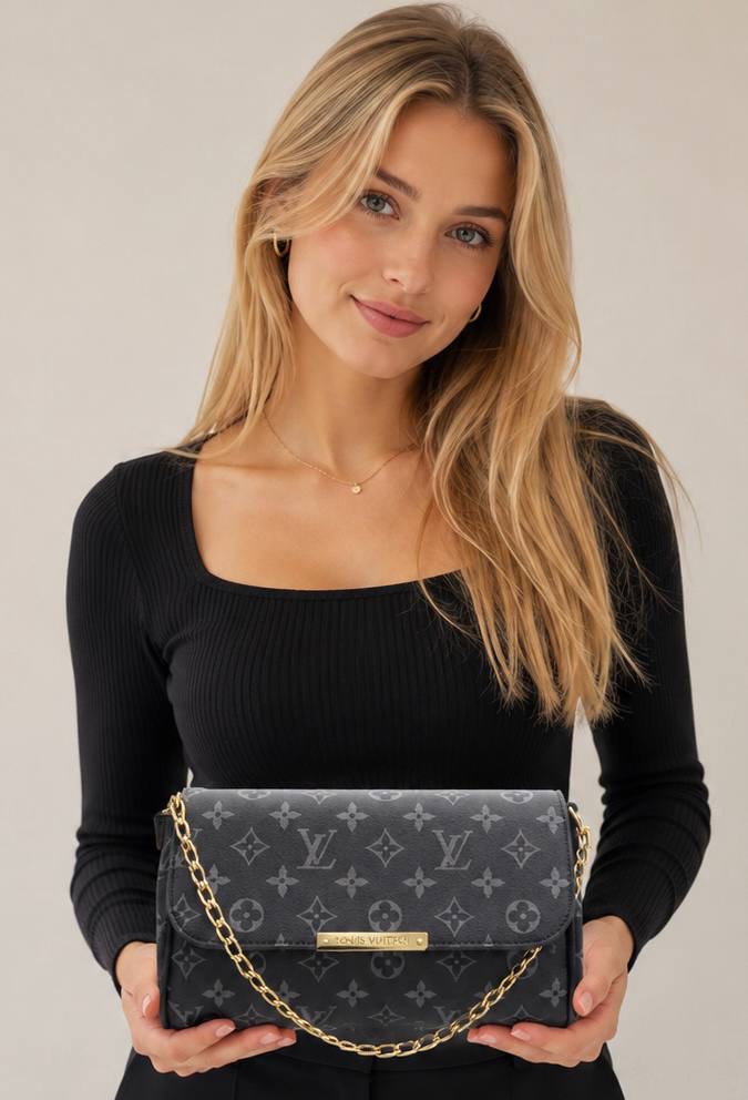 Louis Vuitton Favorite MM Monogram & Damier Crossbody Clutch