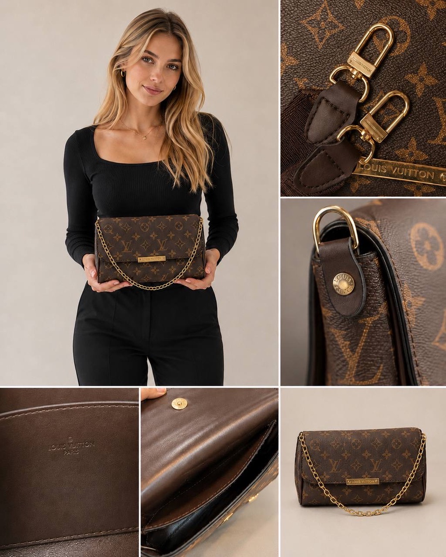 Louis Vuitton Favorite MM Monogram & Damier Crossbody Clutch