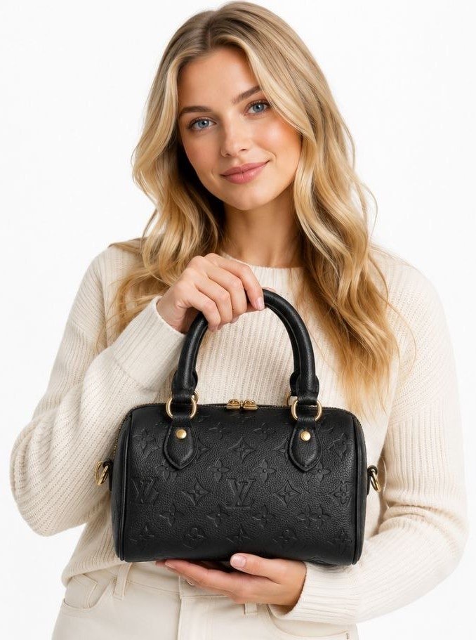 Louis Vuitton Speedy Bandoulière 20 Empreinte Leather With Extended Double Zip