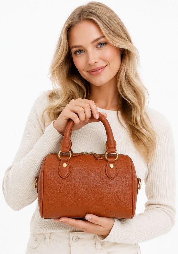 Louis Vuitton Speedy Bandoulière 20 Empreinte Leather With Extended Double Zip