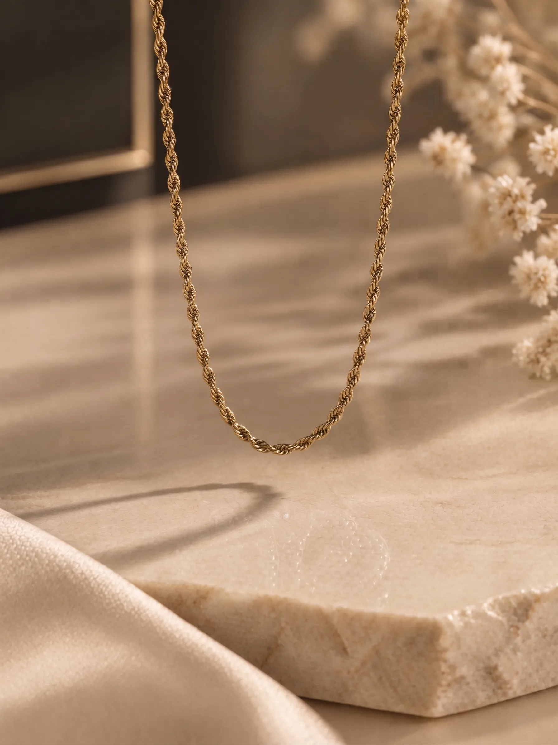 Golden Rope Neckalce
