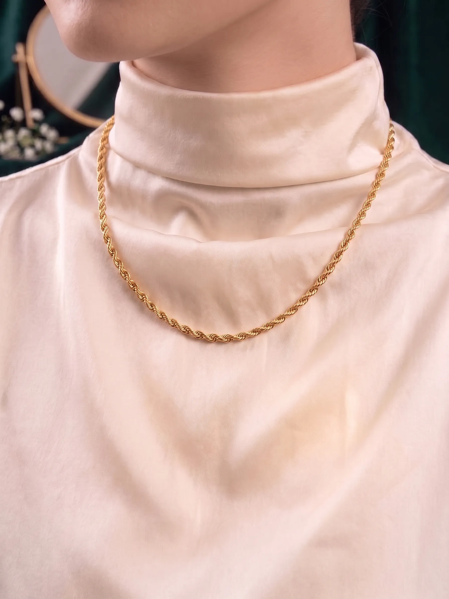 Golden Rope Neckalce