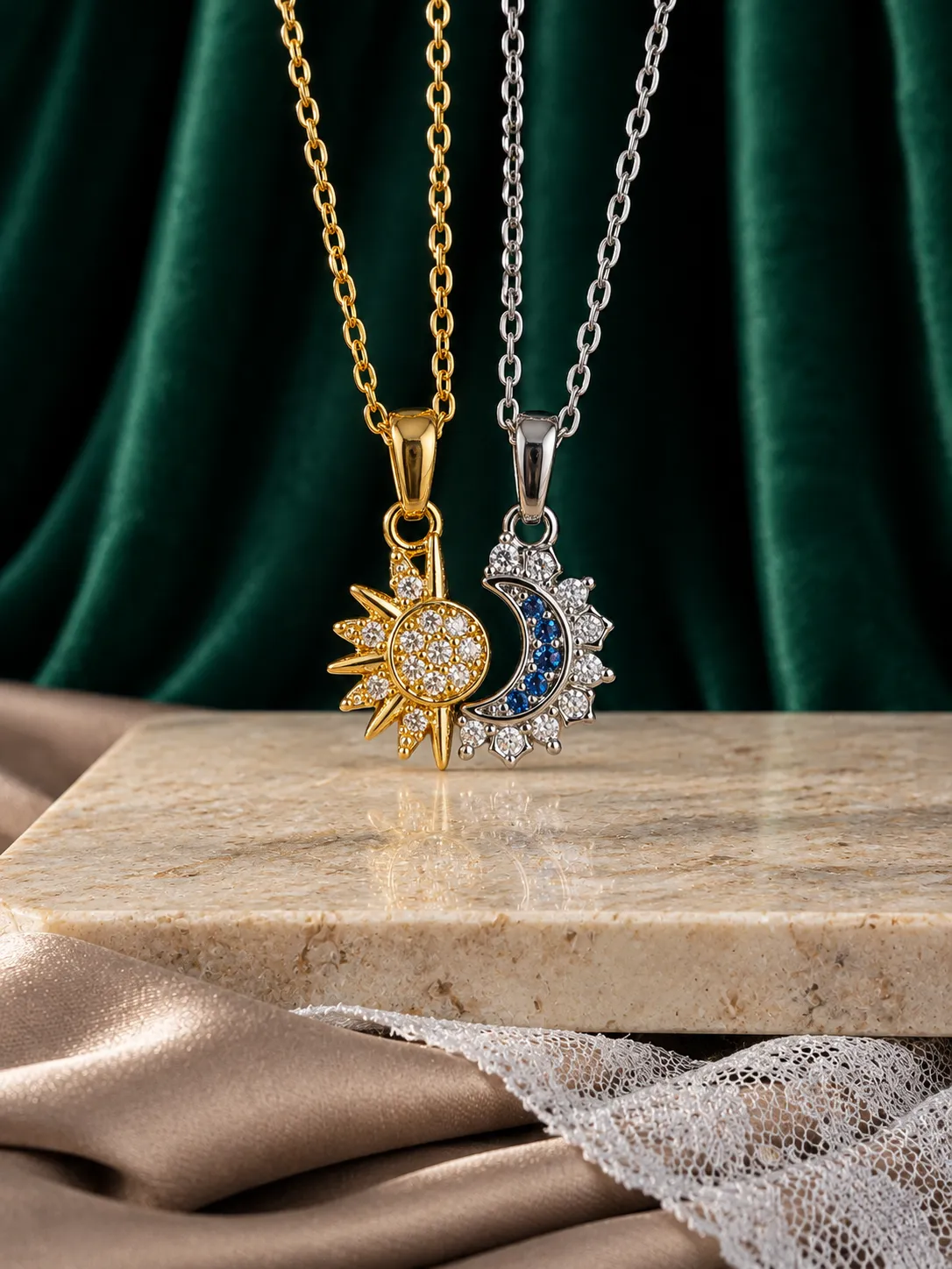 Sun and Moon Necklace