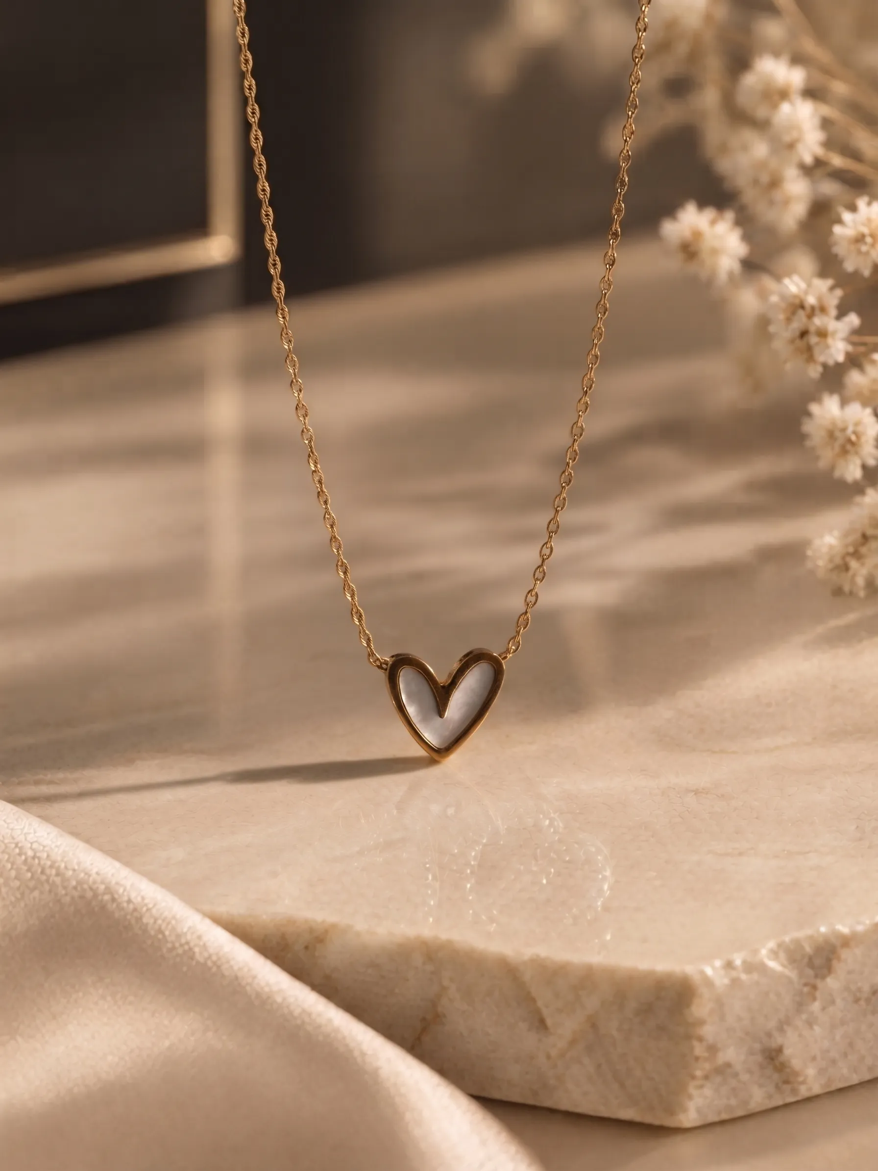 Whity Heart Necklace