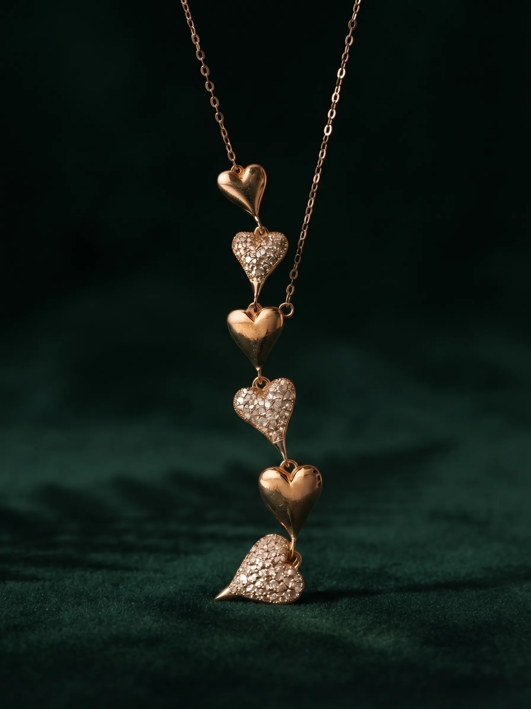 Dropped Hearts Necklace