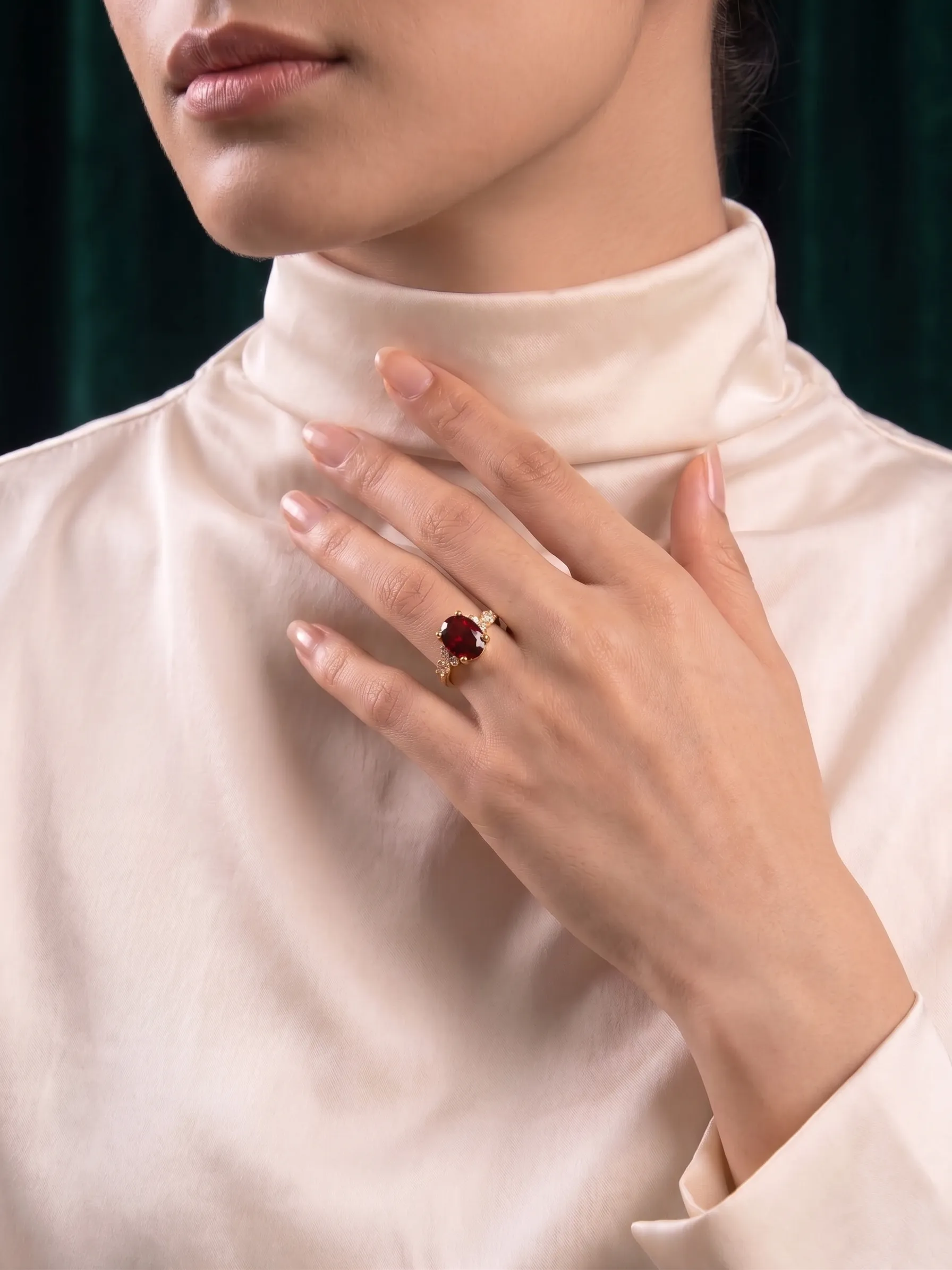 Oval Garnet Ring
