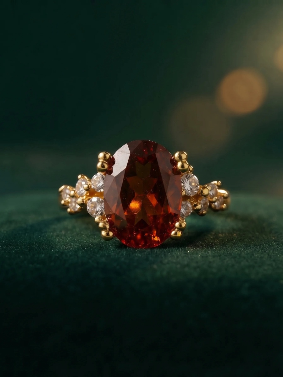 Oval Garnet Ring