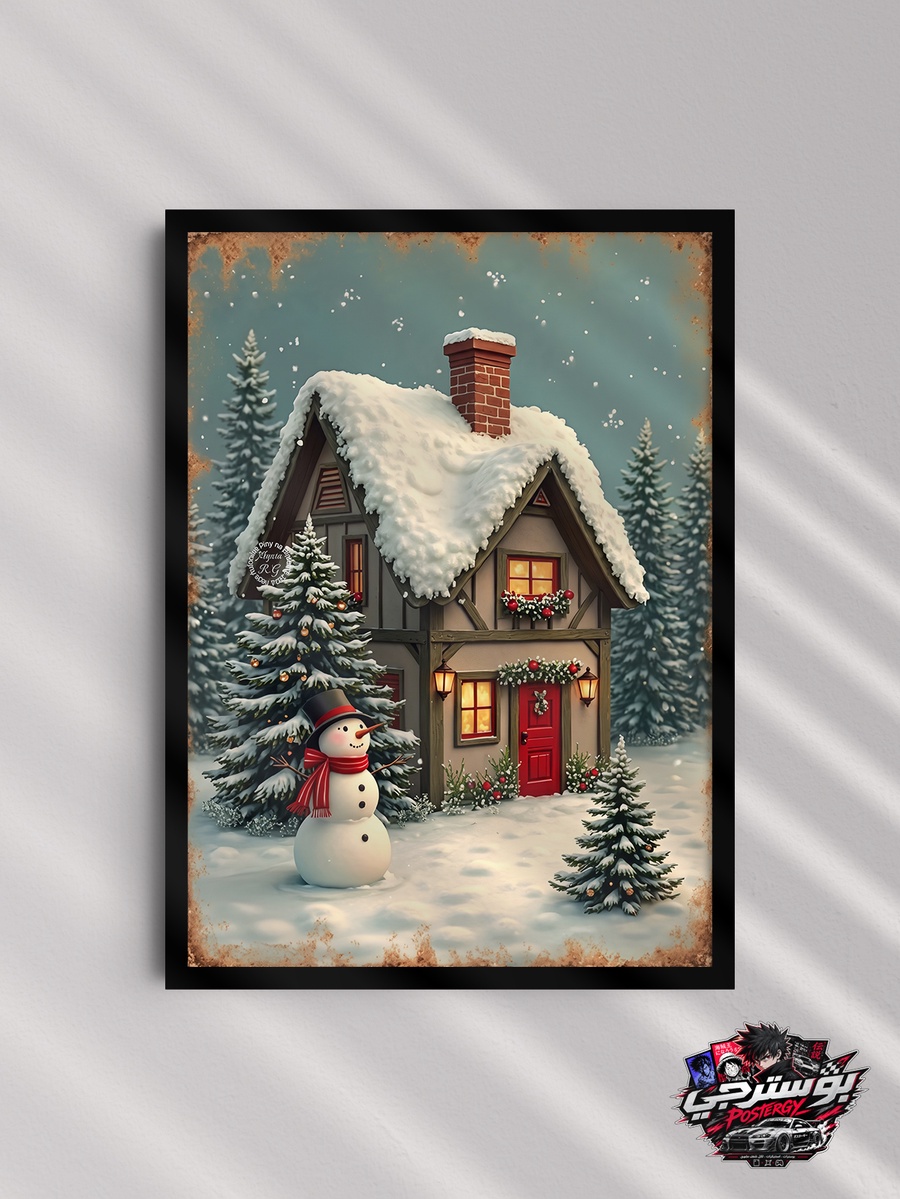 بوستر بيت شتوي وكريسماس – Winter Christmas Poster