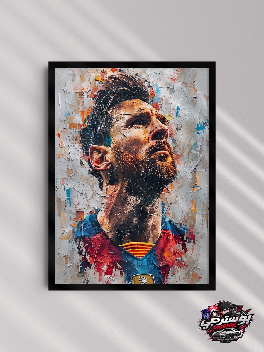 بوستر ميسي Lionel Messi بتصميم فني | بوستر برشلونة