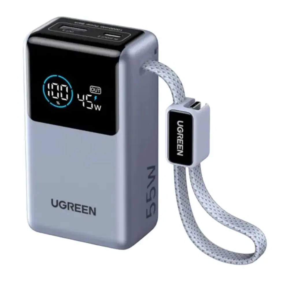 باور بانك يوجرين سعة 10000 ملي أمبير بقوة 55 واط -UGREEN POWER BANK FAST10000mah 55w PB727 (ضمان 24شهر)