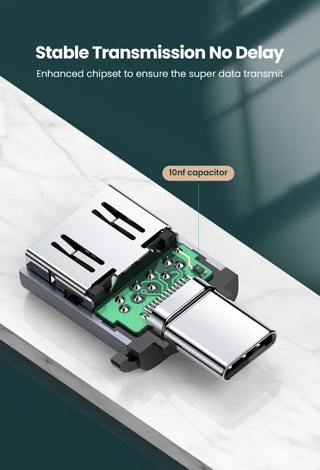 محول أو تي جي من يوجرين من منفذ تايب سي إلى يو إس بي إيه -UGREEN OTG Type-C to USB- A Adapter-US270 (ضمان 24 شهر)