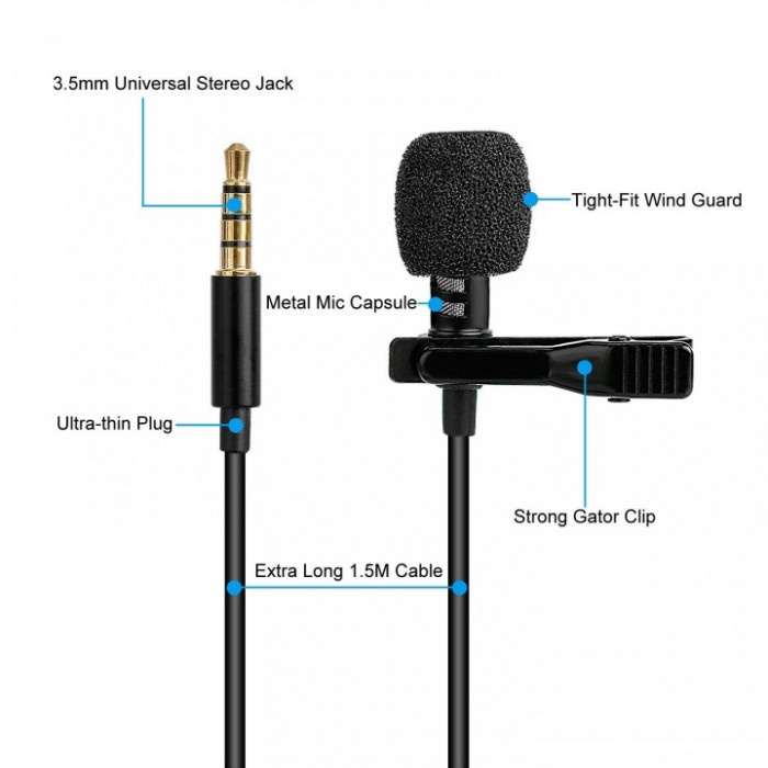 Lavalier GL-119 Microphone AUX 3.5mm