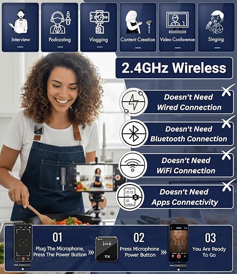 F11-2 2.4Ghz Wireless Lavalier Microphone System