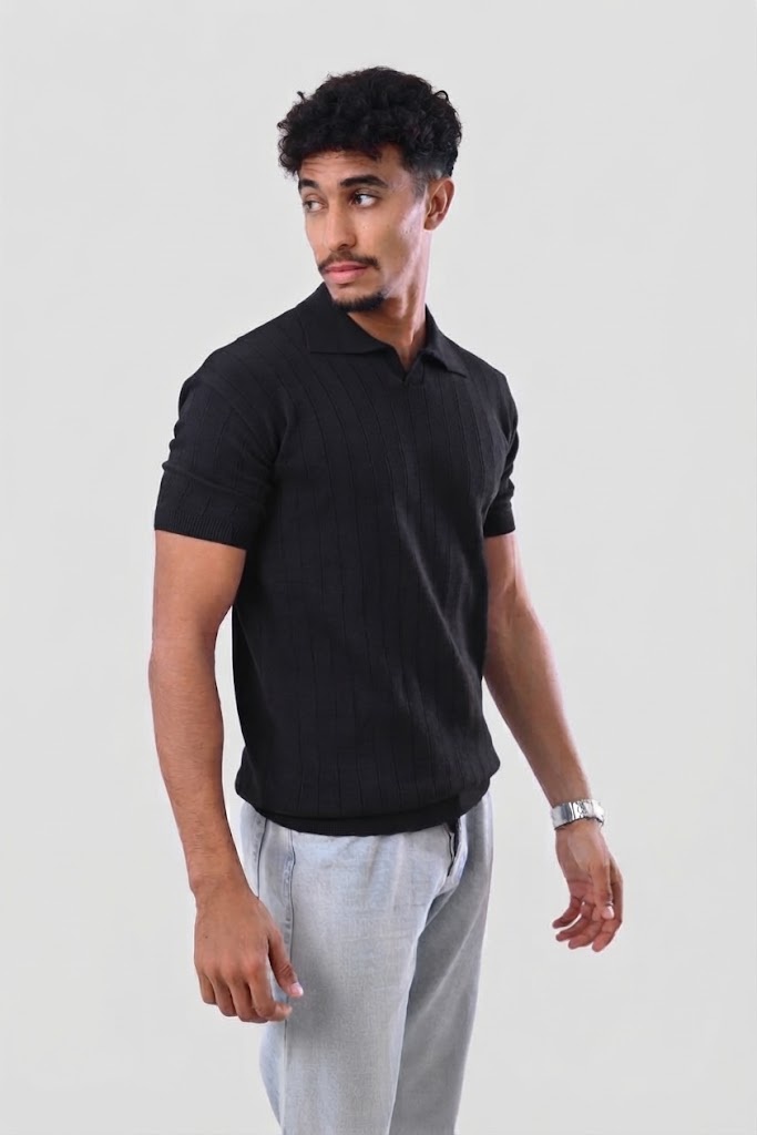 تيشيرت تريكو مضلع |Ribbed Knit T-Shirt
