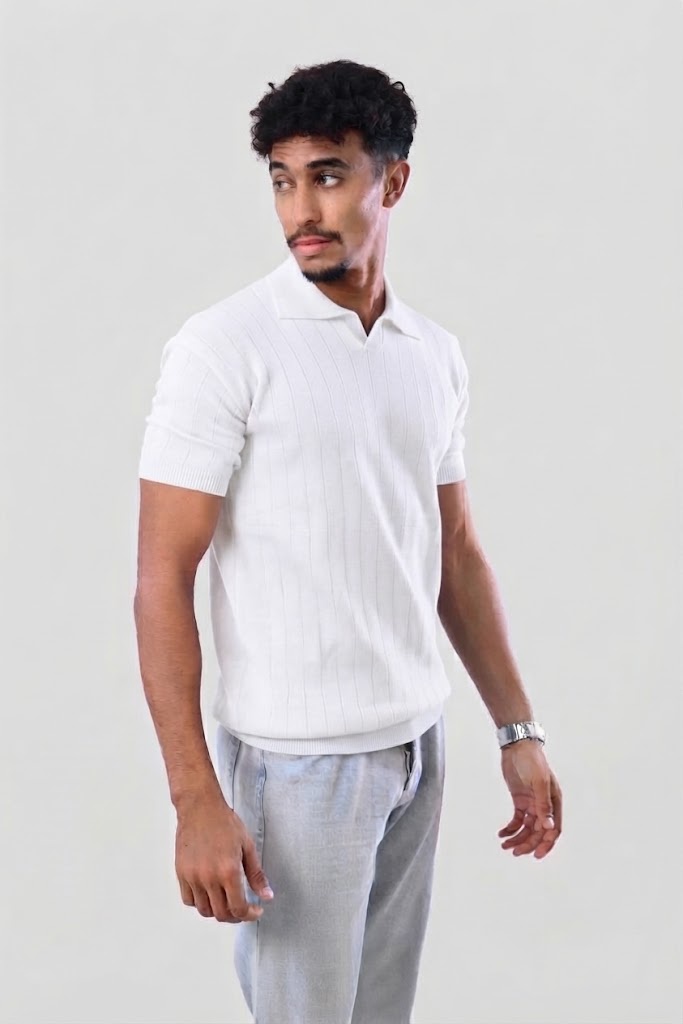 تيشيرت تريكو مضلع |Ribbed Knit T-Shirt