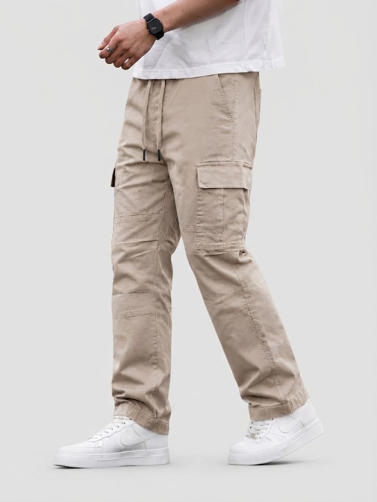 بنطلون جبردين كارجو | Gabardine Cargo Pants