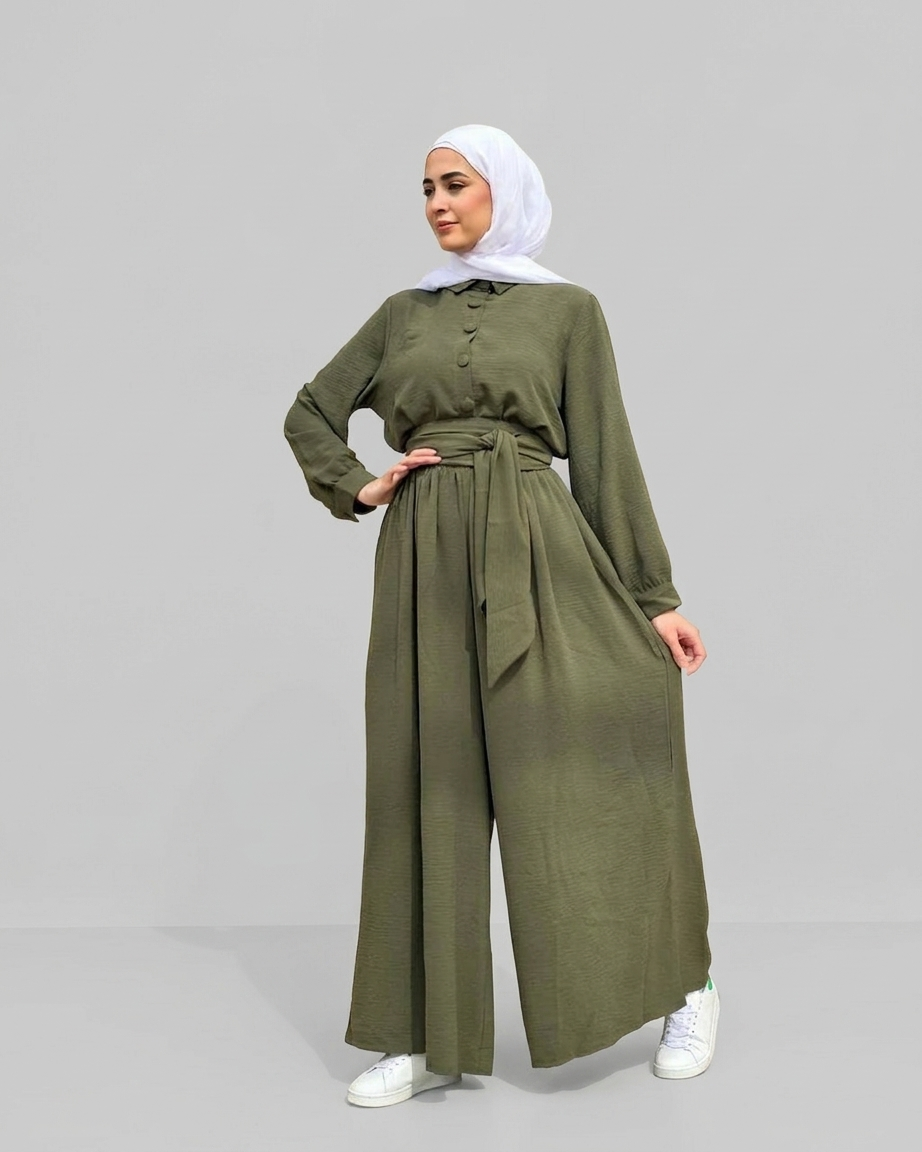 سوت قطعتين بحزام | Two-Piece Belted Suit