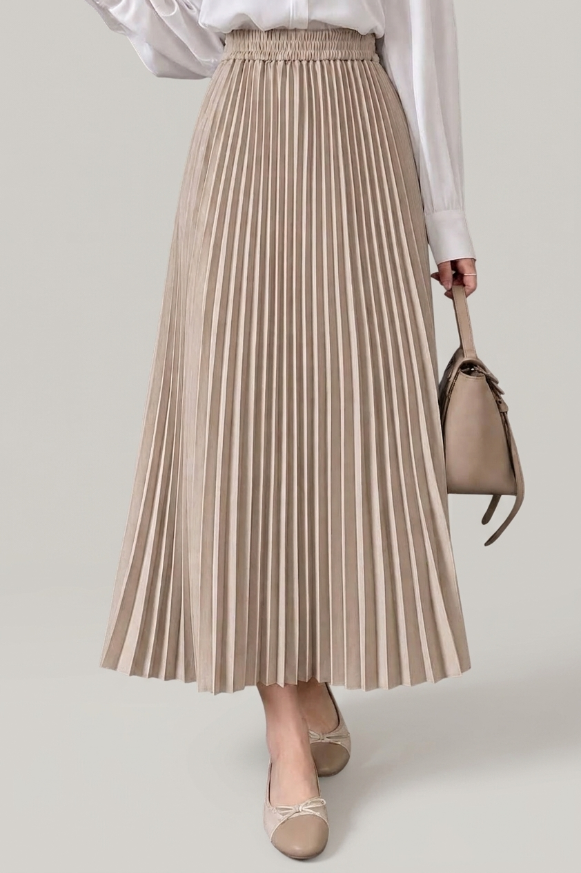 Double Godet Pleated Skirt | جيبة دبل كلوش بلسيه