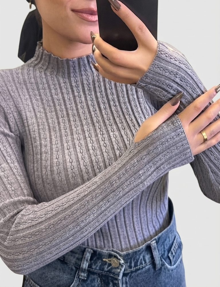 Ribbed Winter Basic Top | بيزك شتوي مضلع