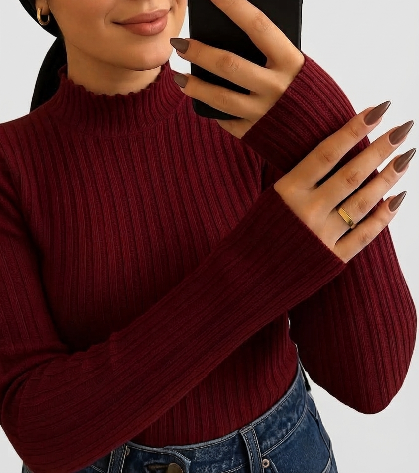 Ribbed Winter Basic Top | بيزك شتوي مضلع