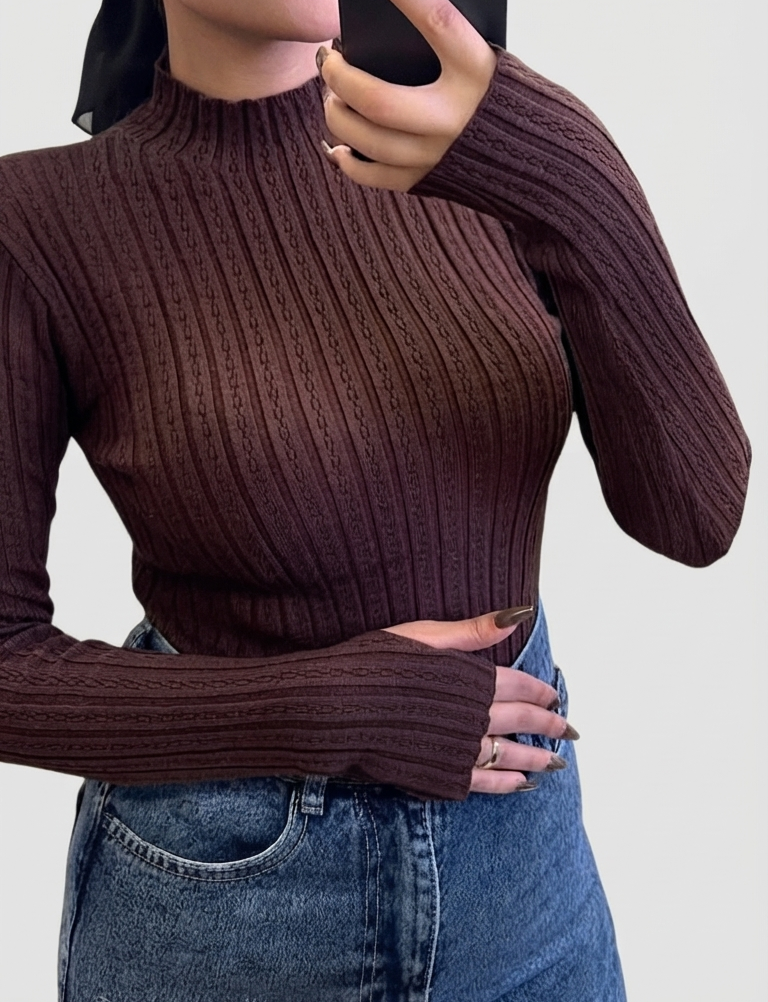 Ribbed Winter Basic Top | بيزك شتوي مضلع