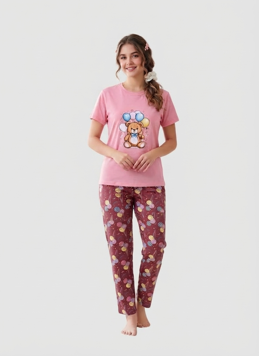 Teddy Bear Print Pajama | بيجاما دبدوب