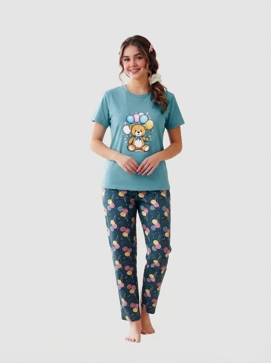 Teddy Bear Print Pajama | بيجاما دبدوب