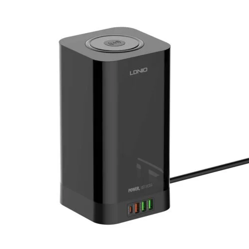لدنيو برج كهرباء ذكي 2500W مع 4 مخارج كهرباء و5 منافذ USB وشحن لاسلكي سريع 15W وتايمر ذكي 24 ساعة | SEW4485 