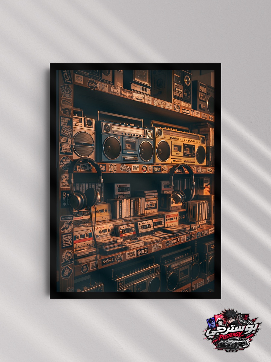 بوستر أجهزة موسيقية Vintage – تصميم ريترو