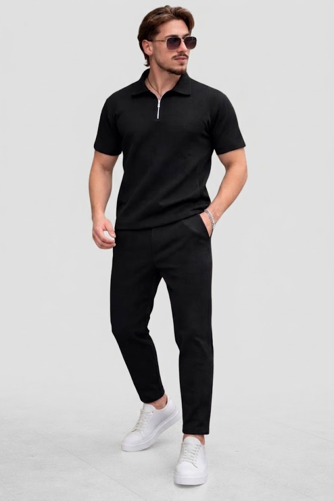 Biscuit Tracksuit with Collar | ترنج بسكوته لياقه