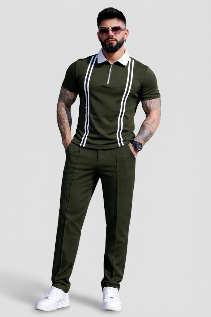 ترنج وايد ليج شرايط | Wide-Leg Striped Tracksuit