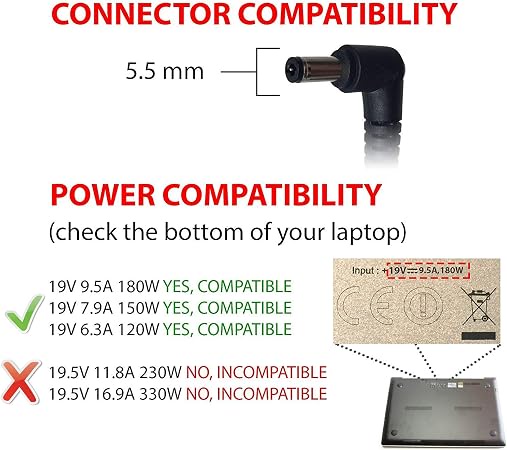 ASUS 180W 19.5V 9A Adapter 