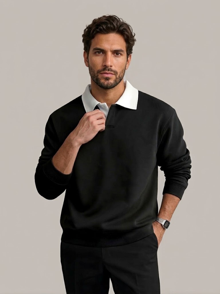 سويت شيرت لياقه | Collared Sweatshirt