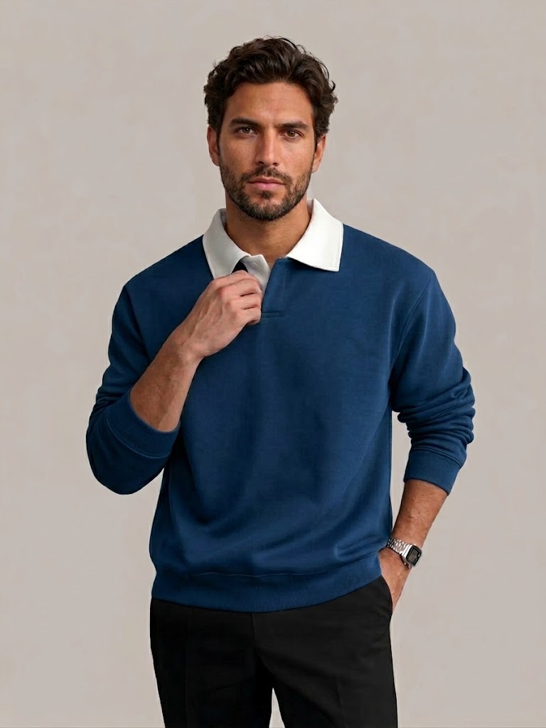 سويت شيرت لياقه | Collared Sweatshirt