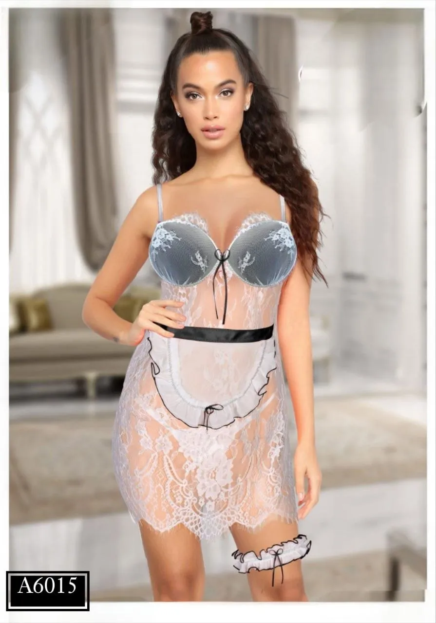 Lace Bodice Mini Dress A6015