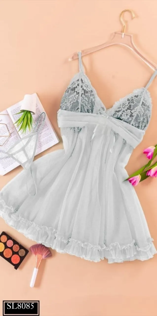 Delicate Lace Nightgown 8085