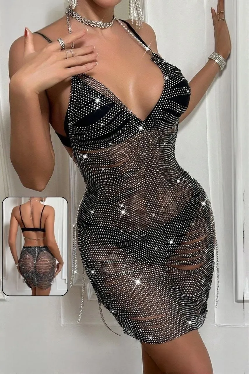 Crystal Glam Mini Dress 434