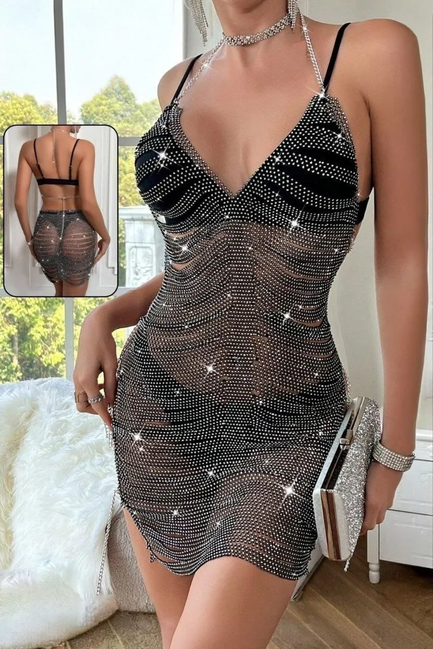 Crystal Glam Mini Dress 434