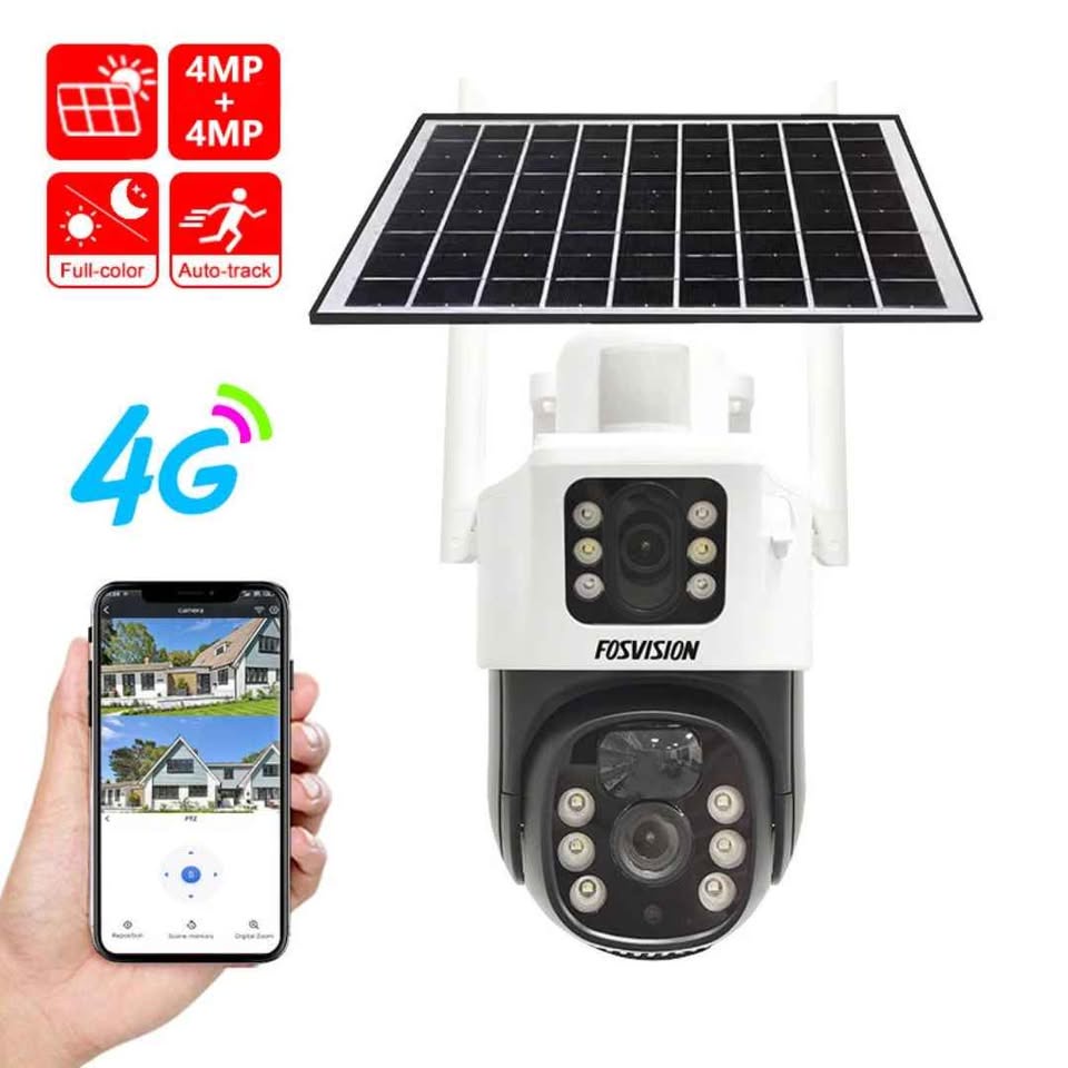 كاميرا مراقبة 4G الذكية بالطاقة الشمسية 8MP– أمان متواصل بلا أسلاك أو كهرباء
